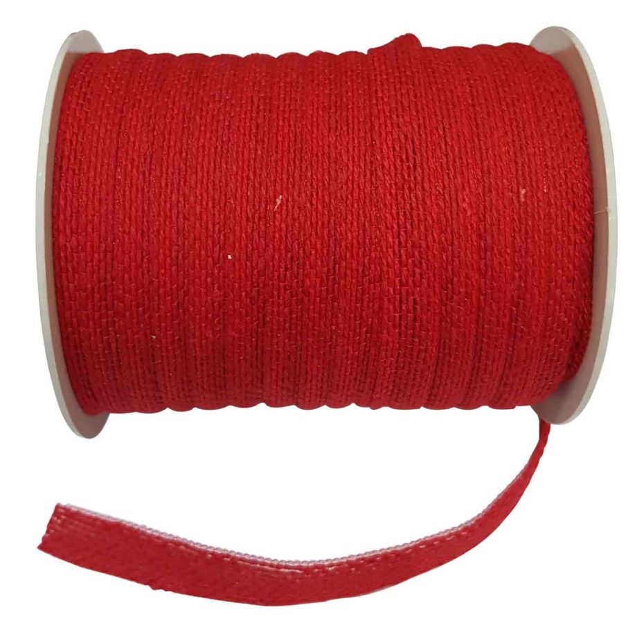 Red Hf Ribbon Ribbons – Ribbon Hessian Red 10mm x 25 meters - Sandra Iljon Ribbon and ...